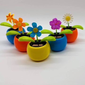 Car solar flower toy